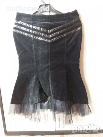 Невероятна пола H&M от кадифе модел рибена опашка