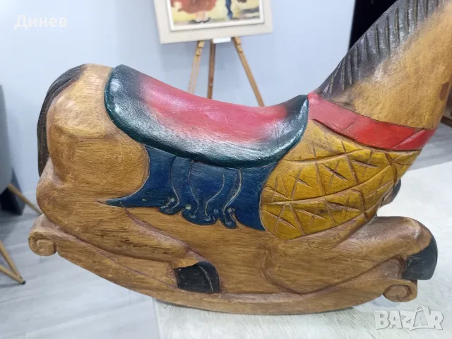 Голямо декоративно конче от МАСИВНО ДЪРВО (Ръчна дърворезба) – Vintage / Бохо акцент, снимка 5 - Антикварни и старинни предмети - 55943291
