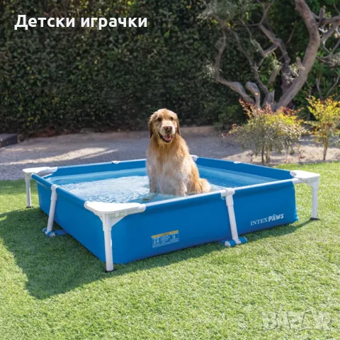 Сглобяем басейн Intex с филтърна помпа, 152 x 152 x 30,5см за домашни любимци, снимка 1