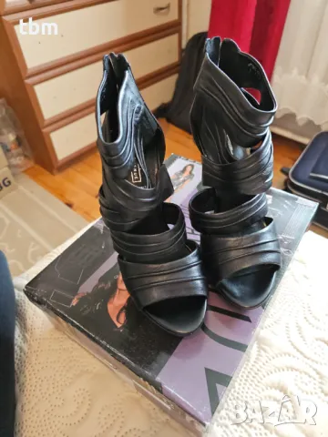 Промо 40лв! 5th Avenue сандали на платформа и висок ток, естествена кожа , снимка 3 - Сандали - 48433019