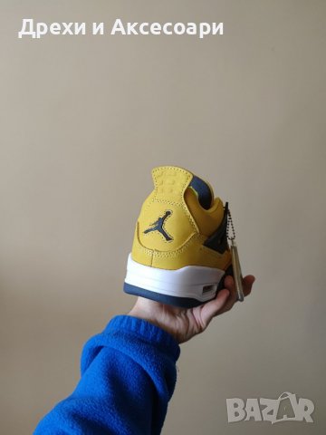 Nike Air Jordan 4 Retro Lightning Yellow Pikachu Нови Кецове Обувки Маратонки Размер 39 , снимка 6 - Кецове - 38295780