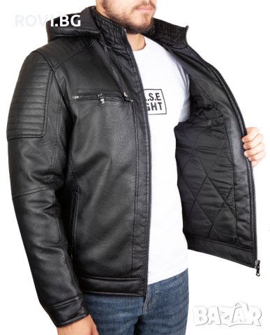 Мъжко зимно кожено яке – 3463 м-7хл, снимка 4 - Якета - 42898011