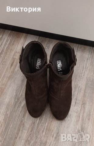 Кафяви боти от естествена кожа, номер 37, снимка 4 - Дамски боти - 42754052