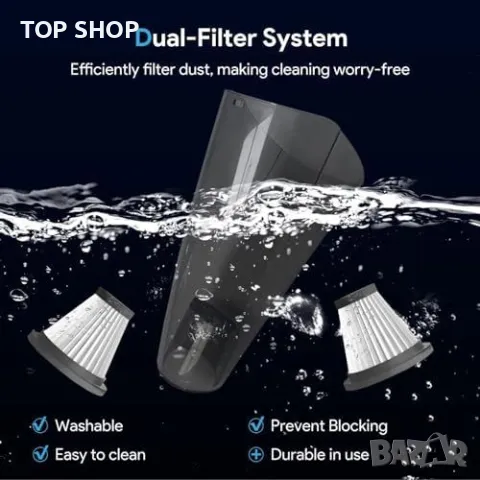 Нова Ръчна Лека и Мощна Прахосмукачка за Дом Автомобил с LED Светлини, снимка 3 - Прахосмукачки - 49604594