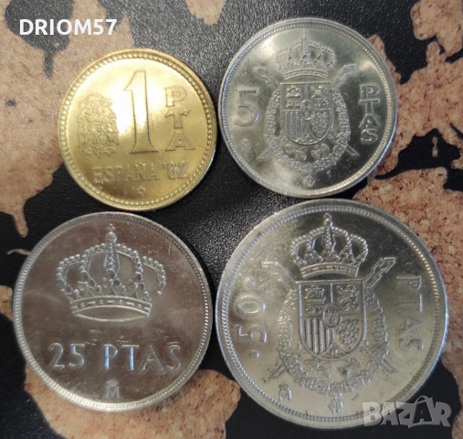 Монети  Испания - 4 бр. › Крал Хуан Карлос I (1980-1984)