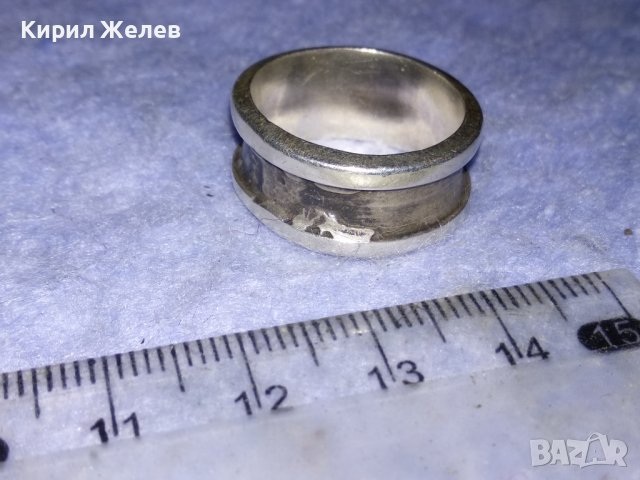 СТАР МЕКСИКАНСКИ МАСИВЕН СРЕБЪРЕН ПРЪСТЕН Тип ХАЛКА СРЕБРО MEXICO925 МАЙСТОРСКА АРТ ИЗРАБОТКА 60681, снимка 11 - Пръстени - 40556621