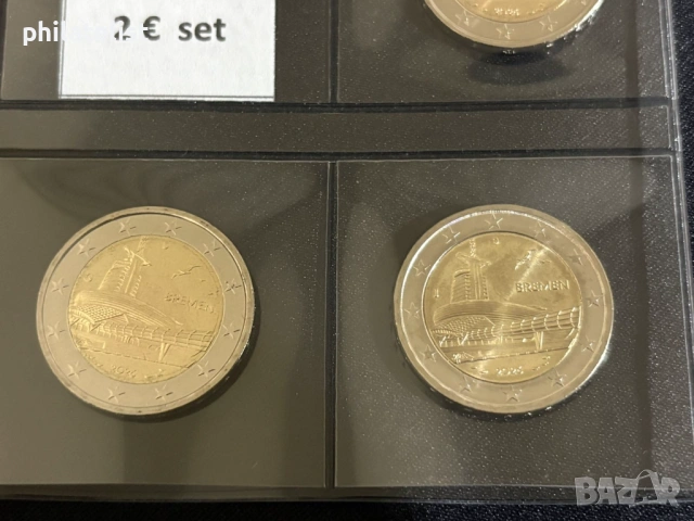 Германия 2026 – 2 евро – комплектен сет Universum Bremen , Бремен (ADFGJ) UNC, снимка 5 - Нумизматика и бонистика - 54220502