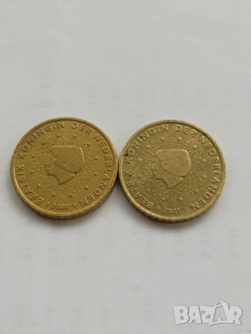 лот 50 евро-цента Холандия 2000-2001 г.