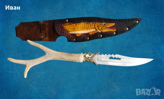 Нож щука риба лов ножка риболов , снимка 4 - Ножове - 53935666