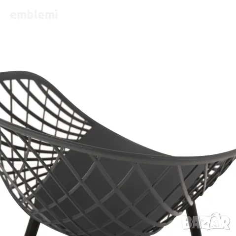 Стол трапезен ARMCHAIR ARIADNE HM8001 бял с кафеви крачета, снимка 9 - Столове - 47537318