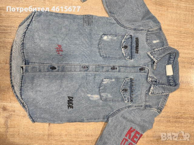 дънкова ризка на Zara, снимка 3 - Детски ризи - 52344321