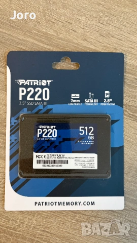 *Нови* SSD Дискове PATRiOT P220 SATA 6Gb/s 512GB
