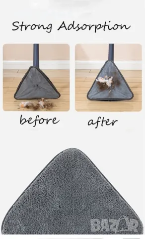 Разтегателен триъгълен MOP за почистване 360° с 3 парцала ПРОМОЦИЯ!, снимка 5 - Други стоки за дома - 49956774