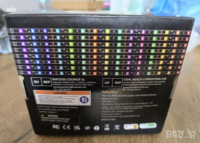 RGB LED лента Wefomey 8 Pre-Cut RGB LED 5метра, снимка 3 - Лед осветление - 56203081