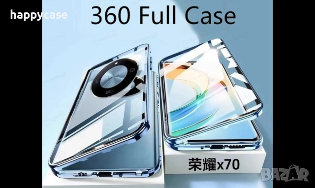 Honor Magic 8 Lite / 8 Pro / Двоен 360° магнитен кейс калъф с камера протектор