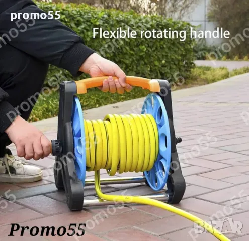 Преносима макара с градински маркуч 25м., пръскачка, накрайници, снимка 7 - Напояване - 49313110