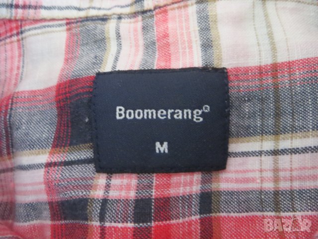 Мъжка риза с къс ръкав от лен Boomerang, снимка 4 - Ризи - 36693716