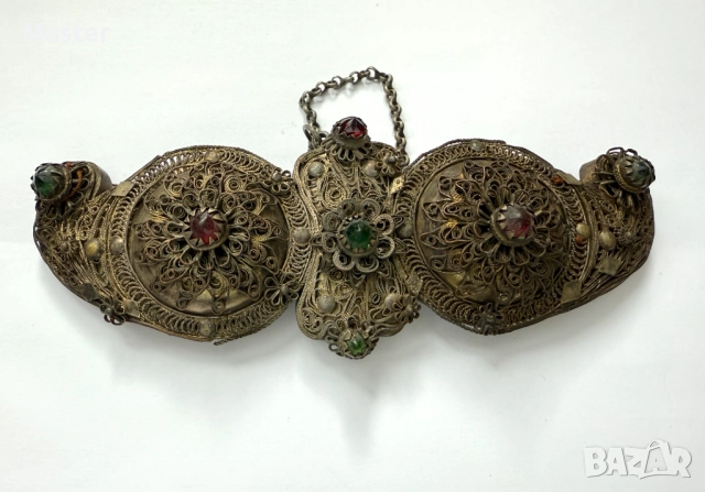 Стара сребърна Гръцка павта, снимка 4 - Антикварни и старинни предмети - 52611134