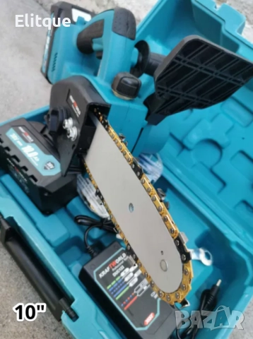 Акумулаторна резачка за дърва с маслен филтър,2х36V 10Ah,с акумулаторен верижен трион с двойна батер, снимка 7 - Друга електроника - 52862432