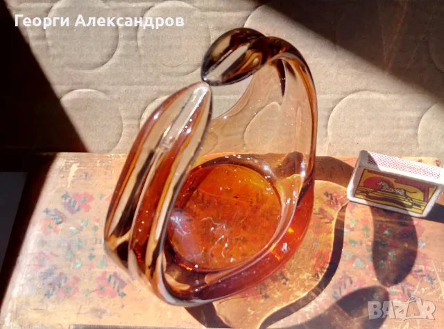 Стара КОШНИЧКА БОНБОНИЕРА от Цветен ОЛОВЕН КРИСТАЛ МУРАНО, снимка 5 - Декорация за дома - 56016460
