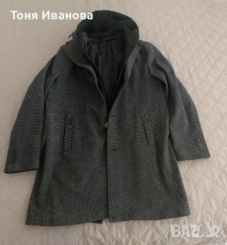 Мъжко вълнено палто, снимка 2 - Палта - 56354368