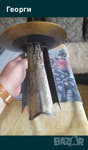 Красив метален свещик, снимка 6 - Колекции - 50100661