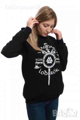 Нов дамски суичър с трансферен печат Рагнар Лодброк, сериала Викинги, снимка 5 - Суичъри - 37007502