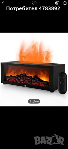 SULVGO - 3D камина с реалистичен прамък,ароматизатор, снимка 3 - Овлажнители и пречистватели за въздух - 54169561