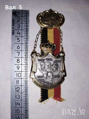 Рядък  голям красив медал , плакет - 150 години БЕЛГИЯ, снимка 2 - Антикварни и старинни предмети - 35366974