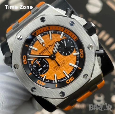Audemars Piguet Royal Oak Offshore Diver Chronograph 42mm Steel Orange Dial Различни Варианти, снимка 3 - Мъжки - 52997356
