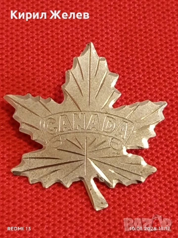 Сребърна брошка КАНАДА може да се носи на ревер,раница и дрехи 53044, снимка 7 - Колиета, медальони, синджири - 53051858