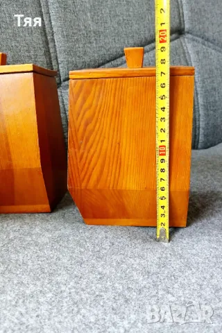 Дървени буркани за подправки , снимка 4 - Аксесоари за кухня - 49701126