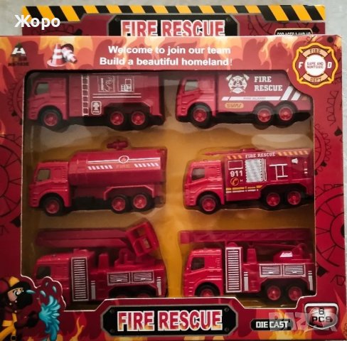 ДЕТСКИ КОМПЛЕКТ 6- ПОЖАРНИКАРСКИ КОЛИЧКИ 103-Е, снимка 3 - Коли, камиони, мотори, писти - 47421248