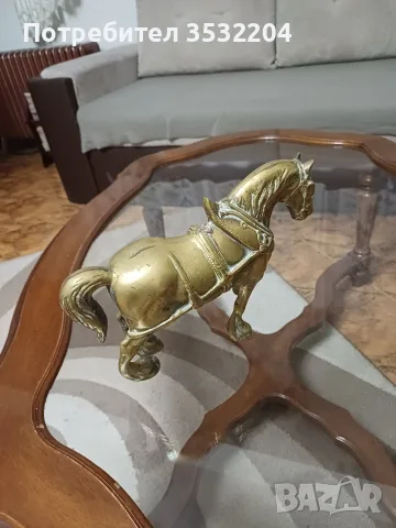 Масивен бронзов кон, снимка 3 - Антикварни и старинни предмети - 56483187