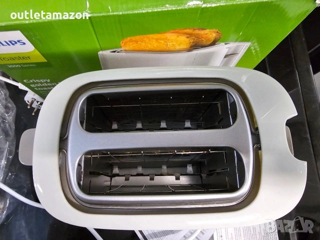 Тостер PHILIPS DAILY COLLECTION HD2581/00 900 W, БЯЛ, снимка 5 - Тостери - 53261581