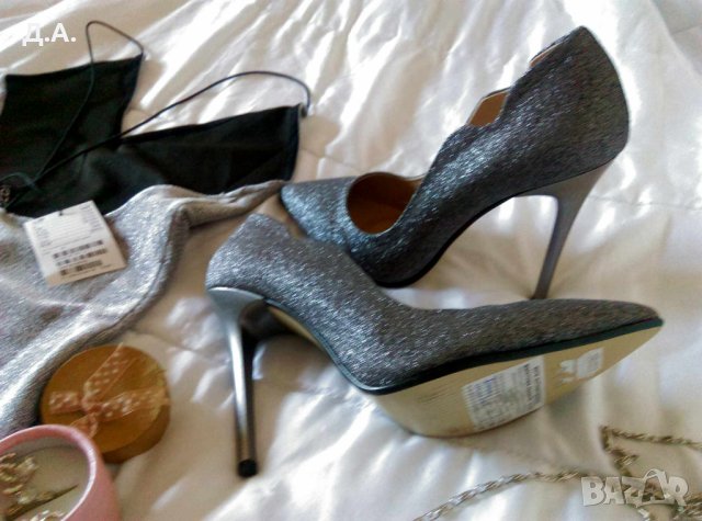 Нови обувки сребристи 37 номер, снимка 7 - Дамски обувки на ток - 25300177
