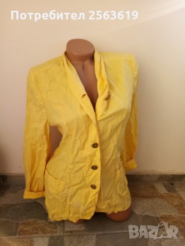 Уникално жълто сако, снимка 5 - Сака - 29554472