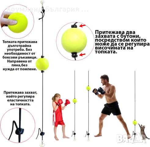 Боксова топка за тренировка на удари, снимка 4 - Бокс - 42895045