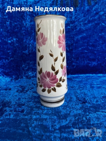 красива ръчно рисувана ваза, снимка 2 - Вази - 51723112