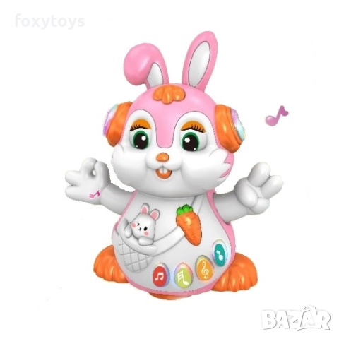 Танцуващо зайче с музика и светлина, снимка 9 - Музикални играчки - 51699920