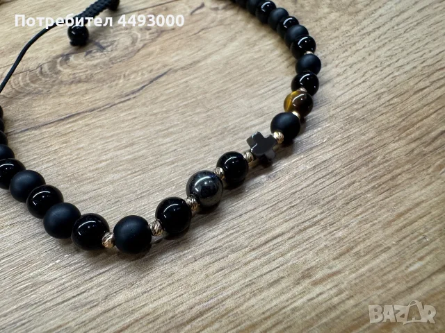 Гривна с златни топчета, снимка 2 - Гривни - 56430653