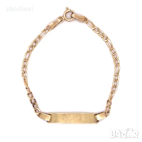 Златна детска гривна 1,34гр. 13,5см. 14кр. проба:585 модел:31976-1, снимка 1