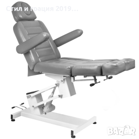 Стол за педикюр Azzurro 706 (1 мотор) - сив/бял/черен, снимка 8 - Педикюр и маникюр - 44513162