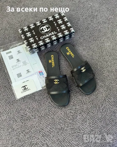 Chanel Дамски Равни Чехли Шанел - Различни Цветове Код SEM-420, снимка 2 - Чехли - 55868032
