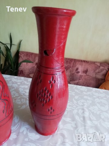 Керамична висока ретро делва + подарък втора делва, снимка 5 - Вази - 32063178