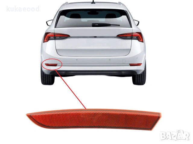 Рефлектор за задна броня на Skoda Octavia MK4 Pre-Facelift, снимка 4 - Части - 54105831