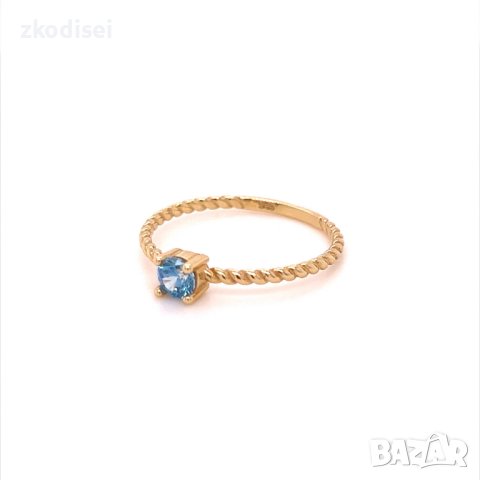 Златен дамски пръстен 1,21гр. размер:56 14кр. проба:585 модел:20028-2, снимка 2 - Пръстени - 42528417