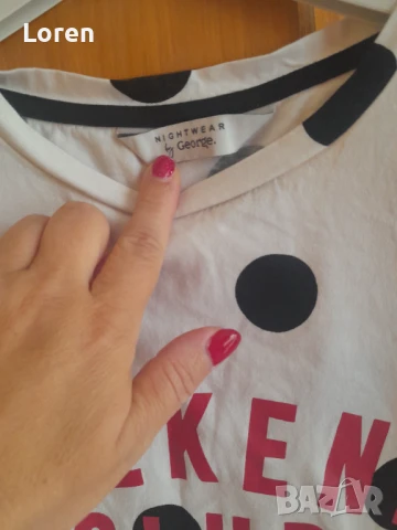 *Nightwear by George*Тениска на големи точки , снимка 5 - Тениски - 50928239