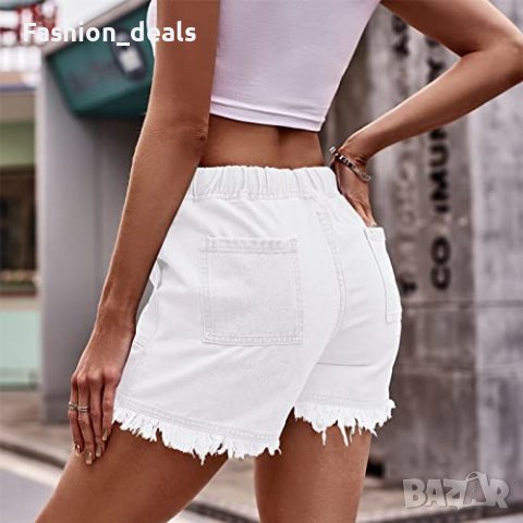 Нови Дънкови летни къси панталони с протрит подгъв за жени размер С , снимка 4 - Къси панталони и бермуди - 40708092