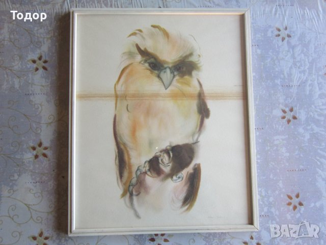 Картина акварел подписана , снимка 2 - Картини - 37396479